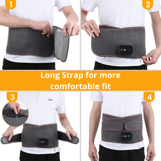 Rechargeable Heated Lumbar Support Belt with Vibration