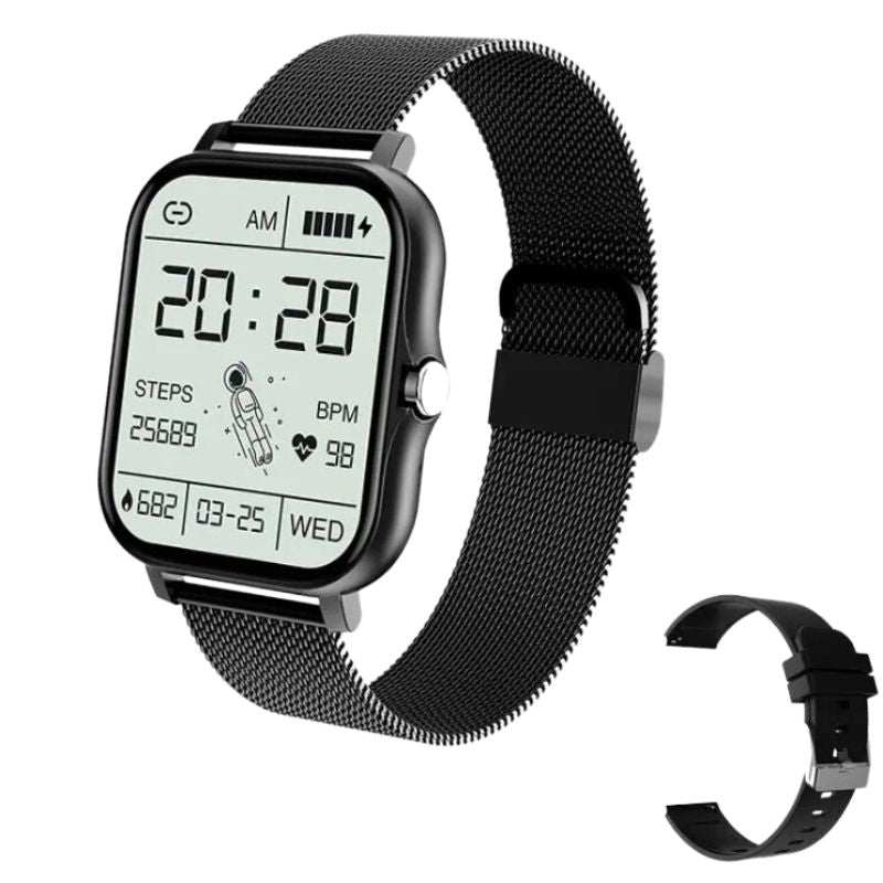 Smart Watch For Men & Women HR & BP Monitor, Daily Fitness Tracker, Full Touch Screen 8 Sports Modes