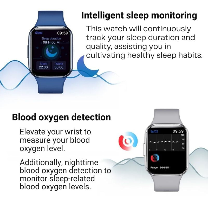 Smart Watches for Women Men 1.69" HD Screen Health Monitor 25 Sports Waterproof For iOS/Android