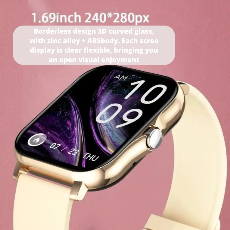 Smart Watch For Men & Women HR & BP Monitor, Daily Fitness Tracker, Full Touch Screen 8 Sports Modes