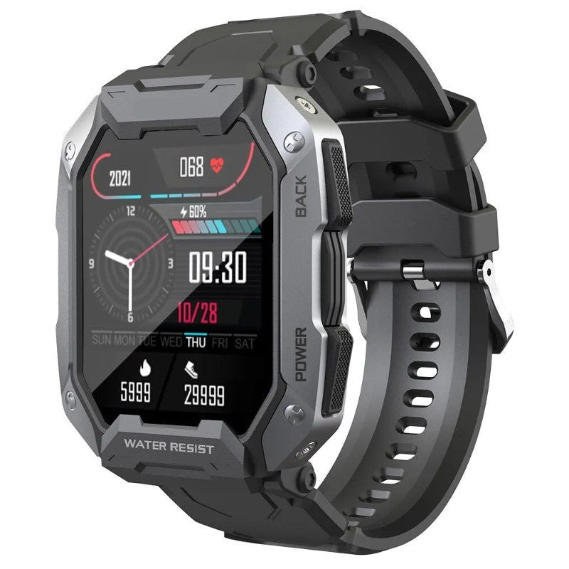 5ATM Smart Watch With HR Fitness Tracker Military Grade Waterproof for iOS Android