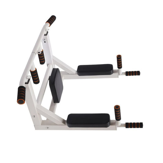 Wall Mounted Multifunctional Dip Station and Pull Up Bar Chin Up bar for Indoor Support up to 440Lbs
