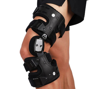 Adjustable ROM Hinged Knee Brace Support for Joint Pain, Cartilage Defect Protection