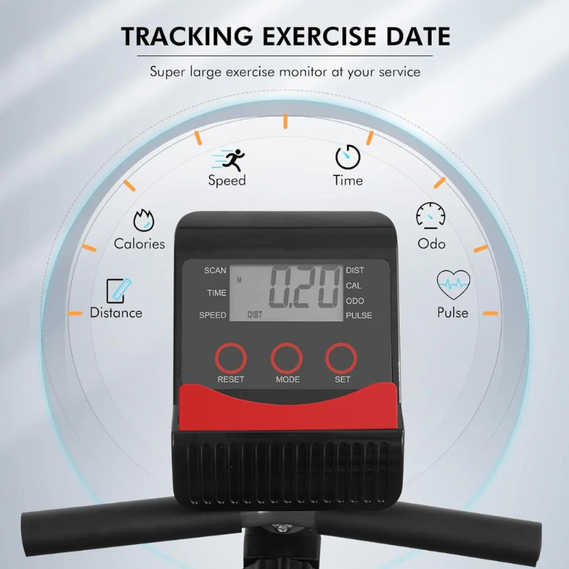 Recumbent Exercise Bike for Home Stationary Bike for Adults, Seniors, With LCD, Heart Rate Monitor