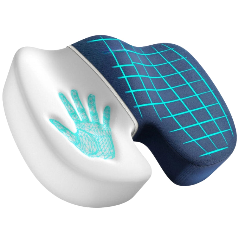 Ergonomic Memory Foam Cushion Lumbar Back Support For Office Chair or Car Seat
