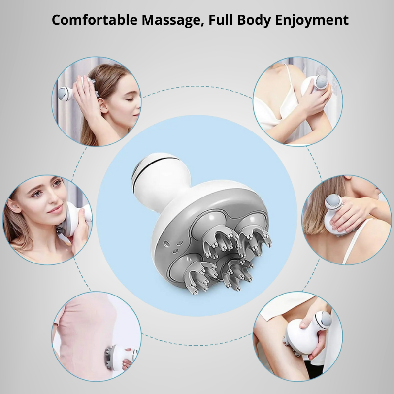 Electric Cordless Hair Scalp Massager Handheld Portable Head Scratcher Massager Deep Clean and Stress Relax