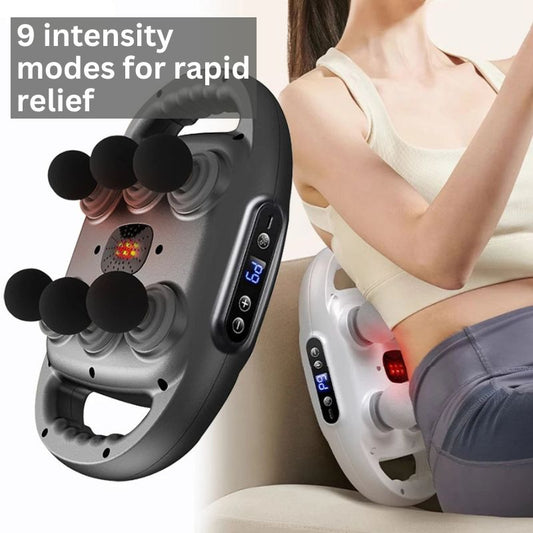 6 Head Massage Gun with 9 Modes & Adjustable Intensities
