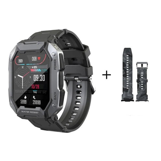 5ATM Smart Watch With HR Fitness Tracker Military Grade Waterproof for iOS Android