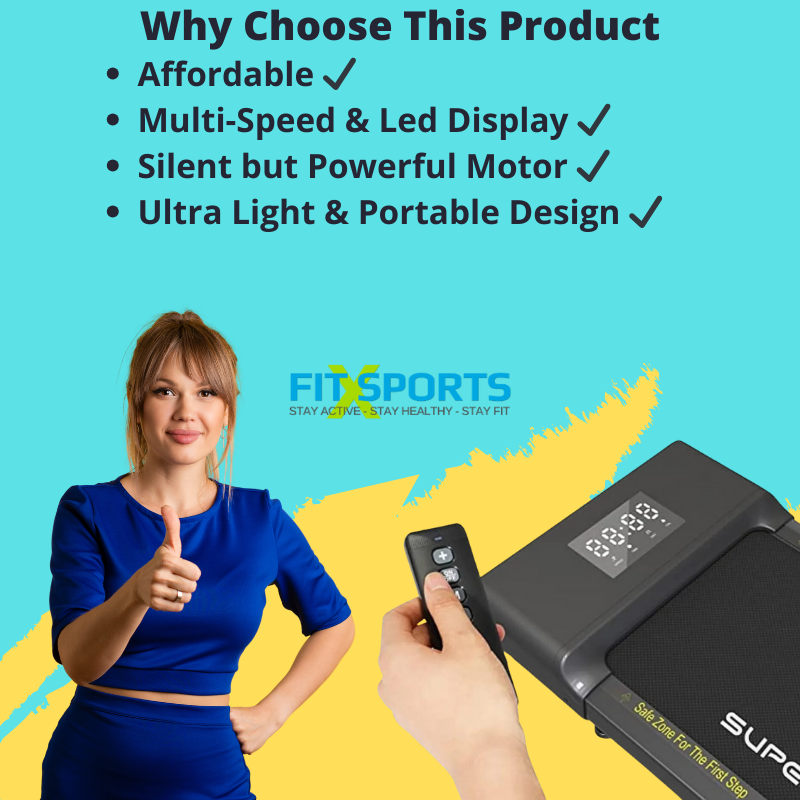 Portable Walking Pad Treadmill with 2.5HP Motor, 3.8 MPH, Remote Control and LED Display Easy to Store