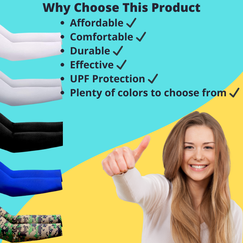 2Pcs Unisex Cooling Arm Sleeves Sports Running UV Sun Protection Outdoor Men Fishing Cycling Sleeves Unisex