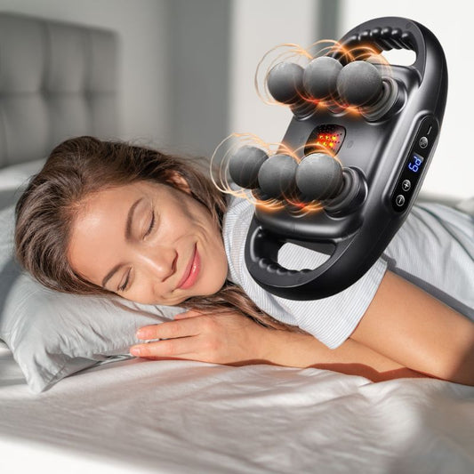 6 Head Massage Gun with 9 Modes & Adjustable Intensities