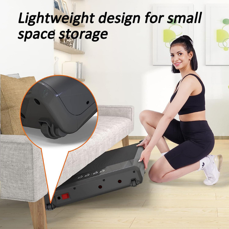 Portable Walking Pad Treadmill with 2.5HP Motor, 3.8 MPH, Remote Control and LED Display Easy to Store