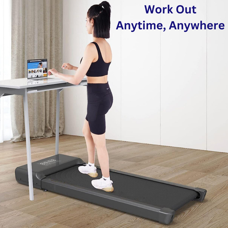 Portable Walking Pad Treadmill with 2.5HP Motor, 3.8 MPH, Remote Control and LED Display Easy to Store