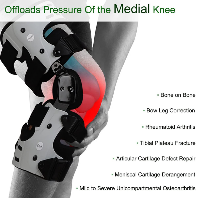 Adjustable ROM Hinged Knee Brace Support for Joint Pain, Cartilage Defect Protection