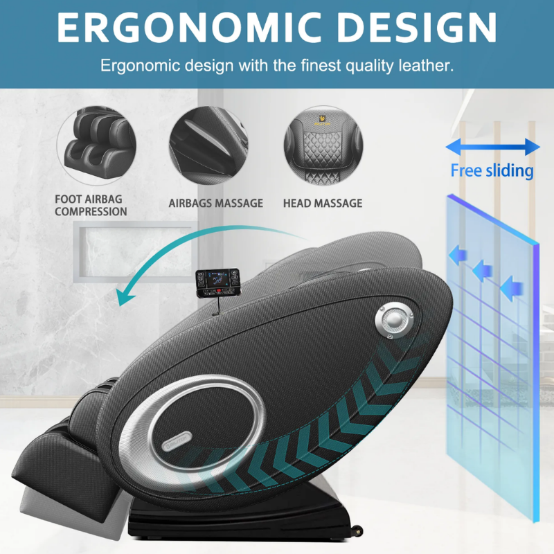 Full Body Massage Chair Zero Gravity Air Pressure Easy to Use