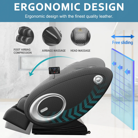 Full Body Massage Chair Zero Gravity Air Pressure Easy to Use