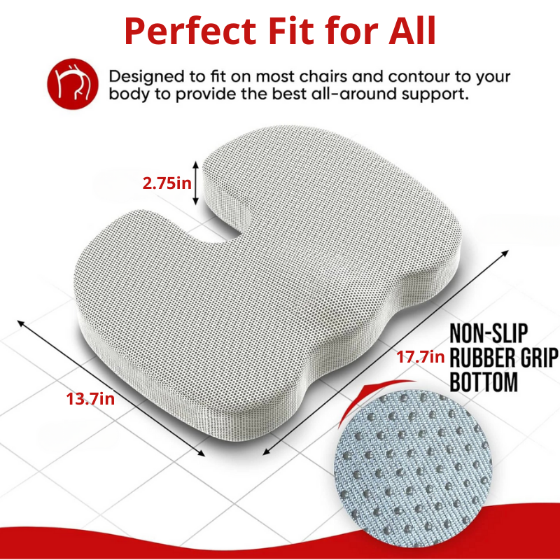 Ergonomic Memory Foam Cushion Lumbar Back Support For Office Chair or Car Seat