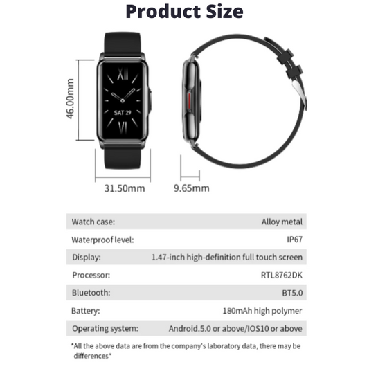 Women's Smart Watch 24/7 Heart Rate Blood Pressure Sleep 115 Sports Calories Step Waterproof for Android iOS