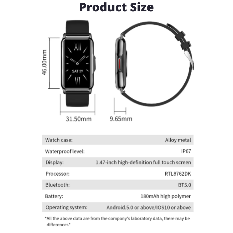 Women's Smart Watch 24/7 Heart Rate Blood Pressure Sleep 115 Sports Calories Step Waterproof for Android iOS