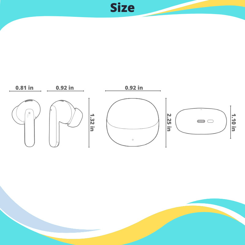 Pro ANC Earbuds Bluetooth 5.3 Wireless 46dB Hybrid ANC Hi-Res LDAC Earbuds 6 Mic Headphones 34H in-Ear Detection