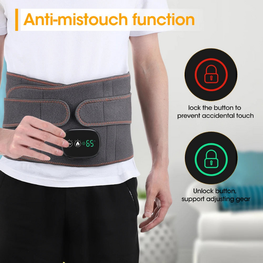 Rechargeable Heated Lumbar Support Belt with Vibration
