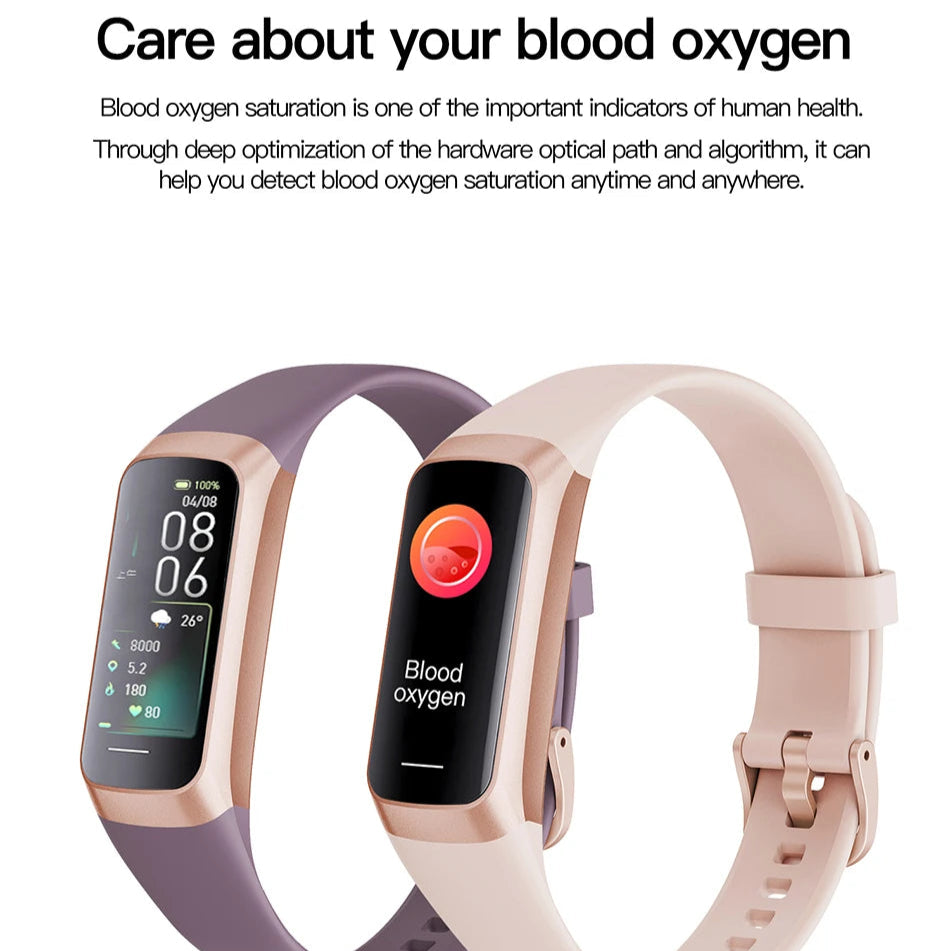 Smart Watch Monitor HR/BP Blood Oxygen Sleep Activity Steps Tracker Waterproof Unisex