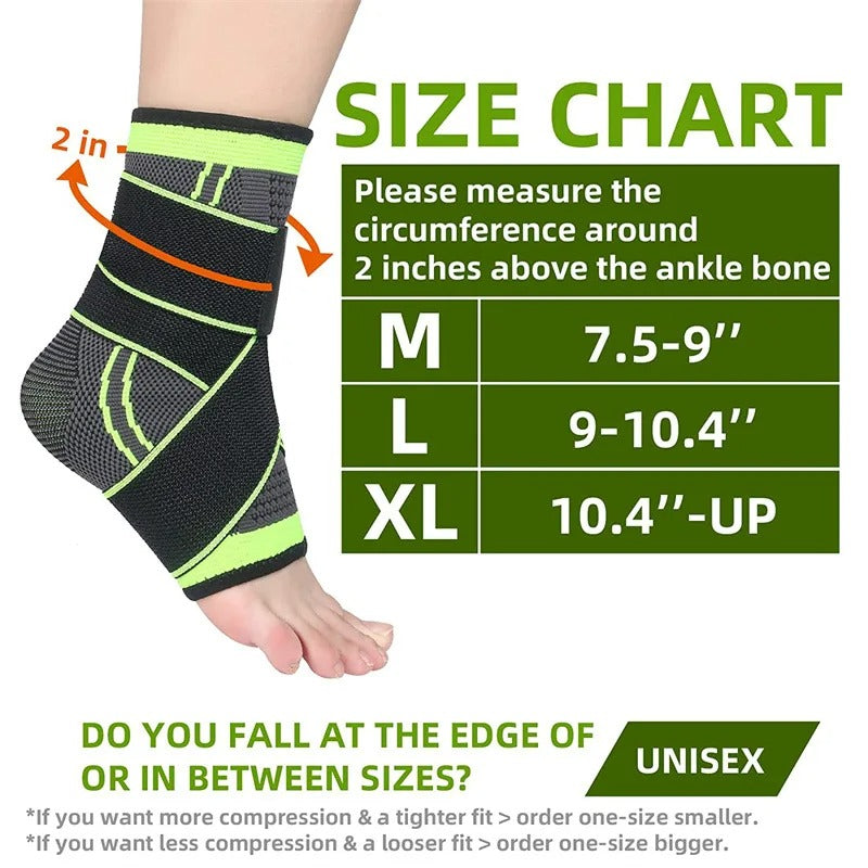 Ankle Brace Adjustable Compression Ankle Support Brace Sports Protection Stabilize Ligaments Eases Swelling Sprained Ankle Unisex