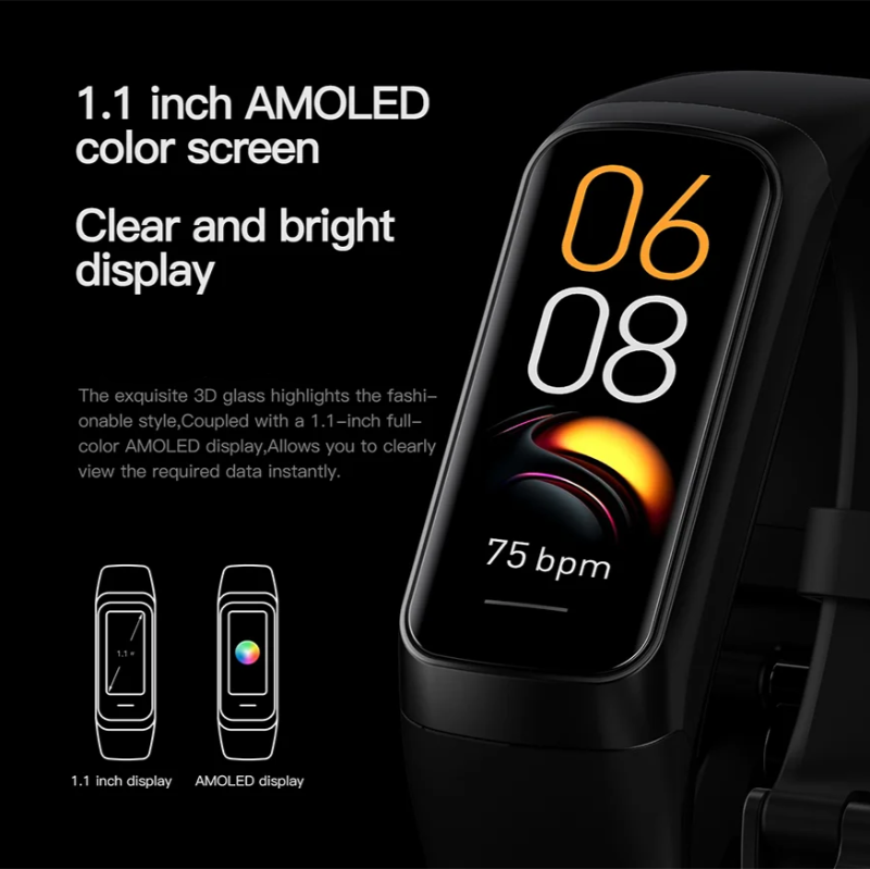 Smart Watch Monitor HR/BP Blood Oxygen Sleep Activity Steps Tracker Waterproof Unisex