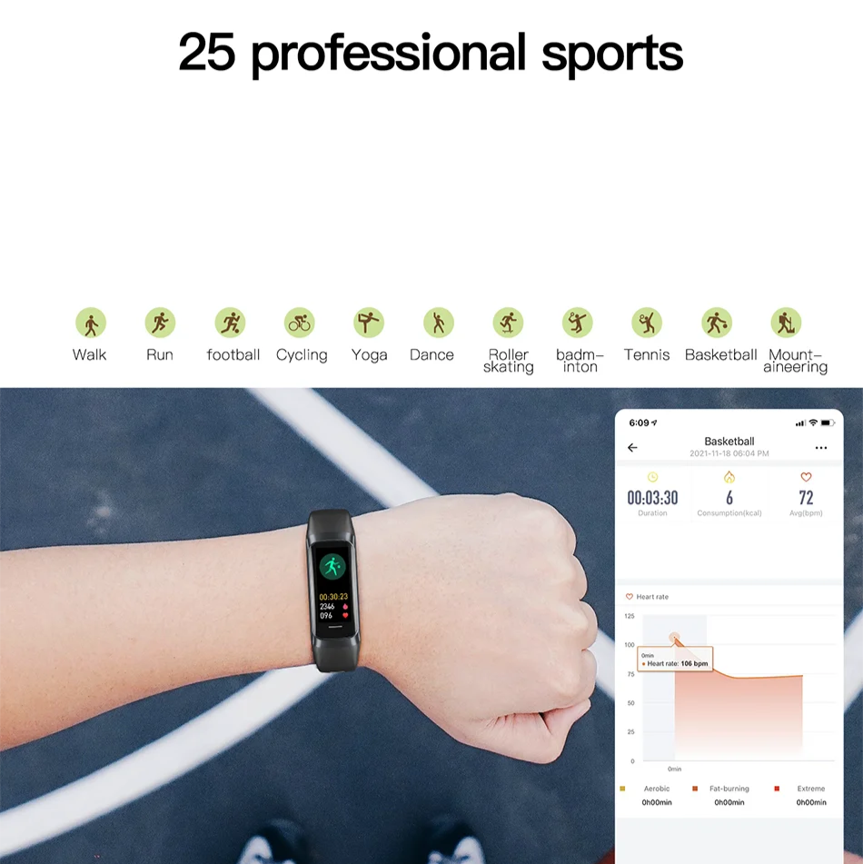 Smart Watch Monitor HR/BP Blood Oxygen Sleep Activity Steps Tracker Waterproof Unisex