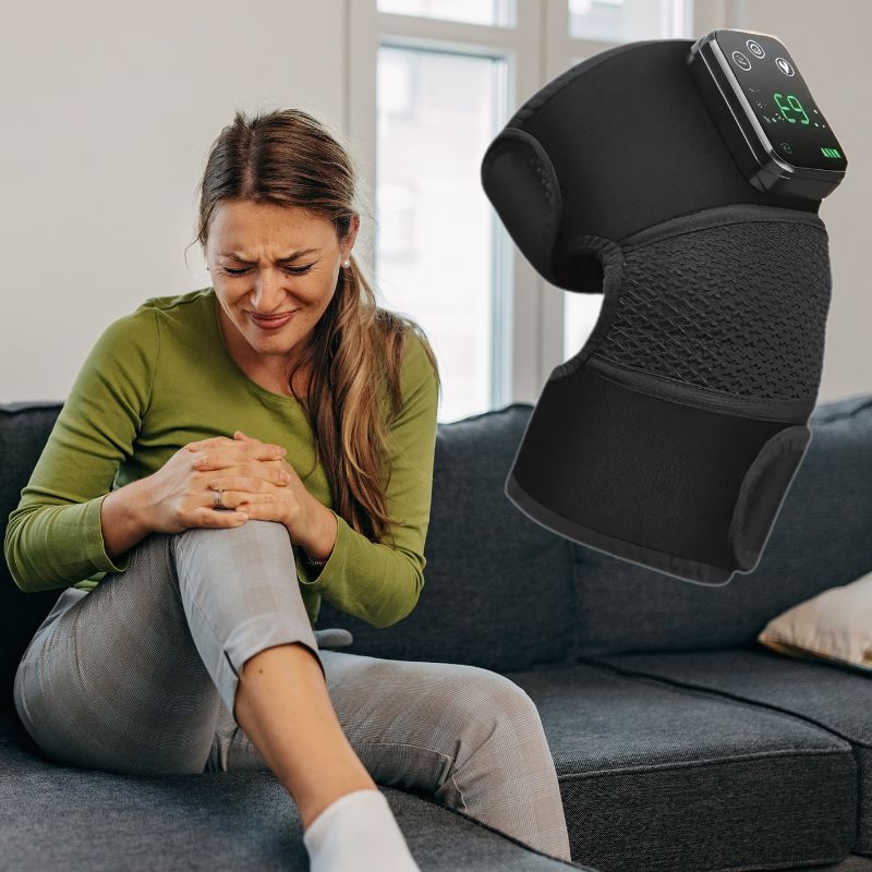 3 In 1 Multi Use Heated Knee Wrap Heated Shoulder Wrap Heated Elbow Wrap with Vibration Massage for Pain Relief