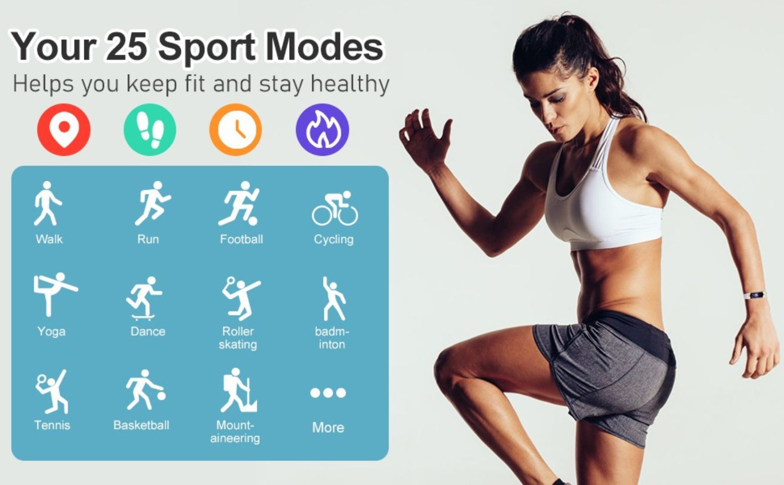 Smart Watch Monitor HR/BP Blood Oxygen Sleep Activity Steps Tracker Waterproof Unisex