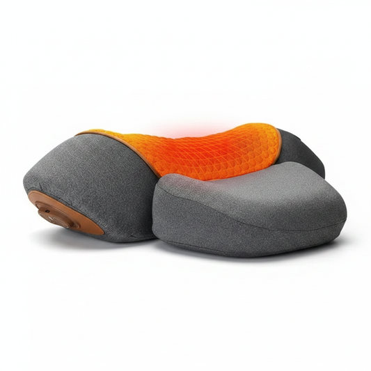 Electric neck massager pillow cervical stretcher with heat and vibration