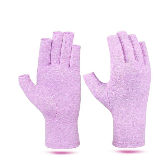 Fingerless Compression Gloves Breathable Moisture-Wicking Fabric