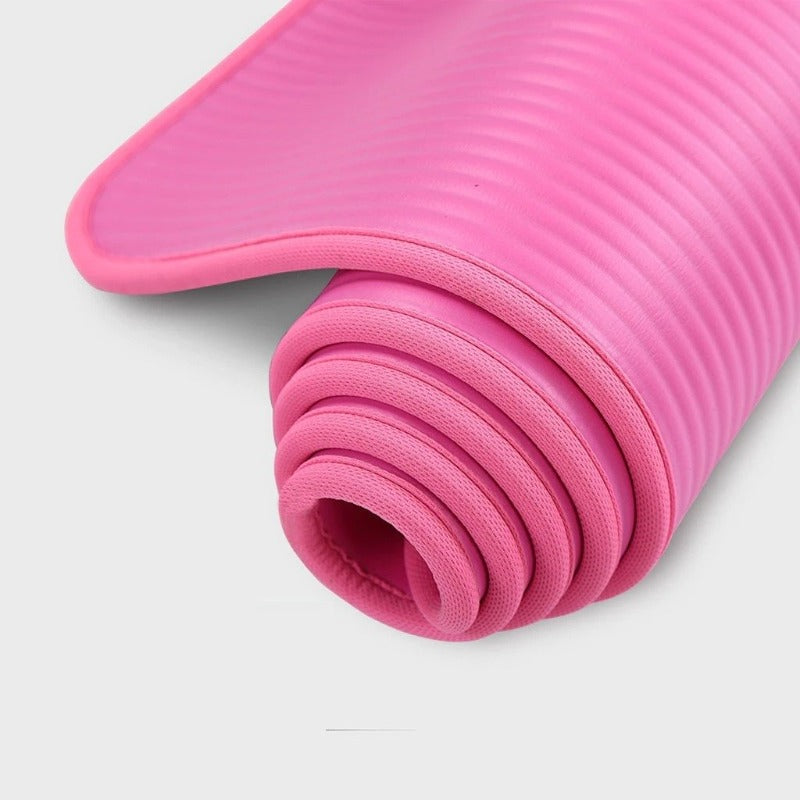 Yoga Mat 1/2 x 24 x 72 Inch Quality Comfortable Thick High Density Anti-Tear With Carrying Strap Unisex-Fitness Accessories-Fit Sports