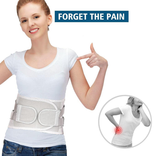 Back Support Belt With 3 Steel Stays Relief for Back Pain Herniated Disc Sciatica Scoliosis Lumbar Support Breathable Mesh Design-Body Support-Fit Sports