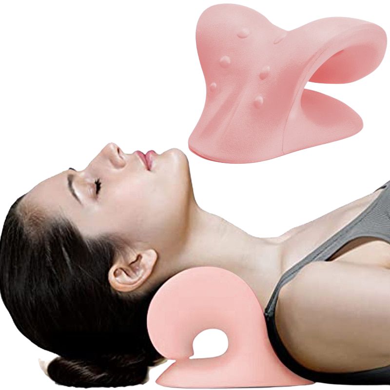 Neck Support Stretcher Cervical Chiropractic Traction Device Pillow for Pain Relief Cervical Spine Alignment