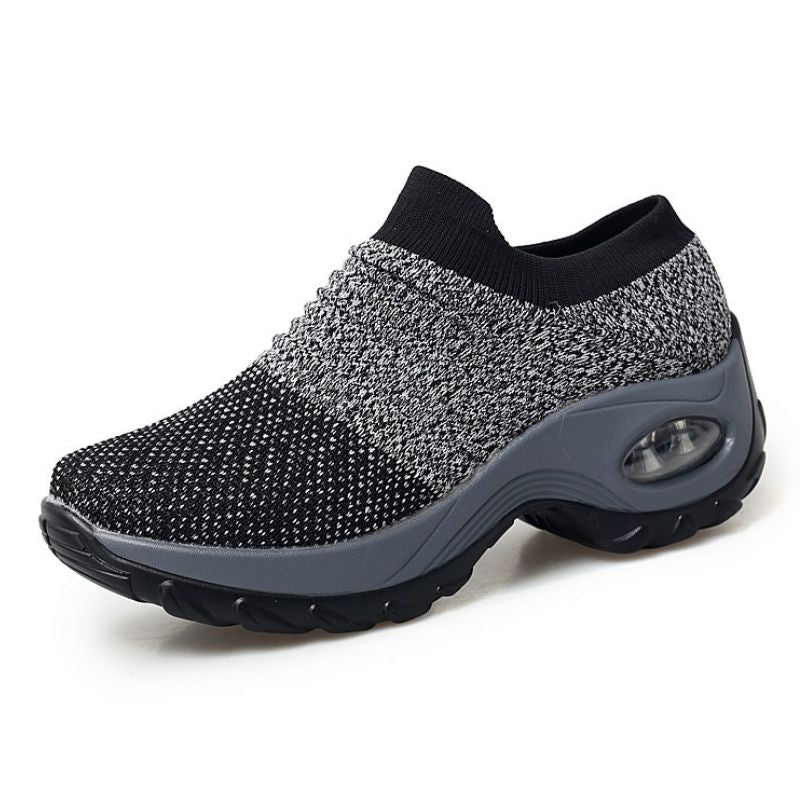 Women's Running Shoes Sock Sneakers Mesh Slip On Air Cushion Design Lightweight Breathable Casual Shoes