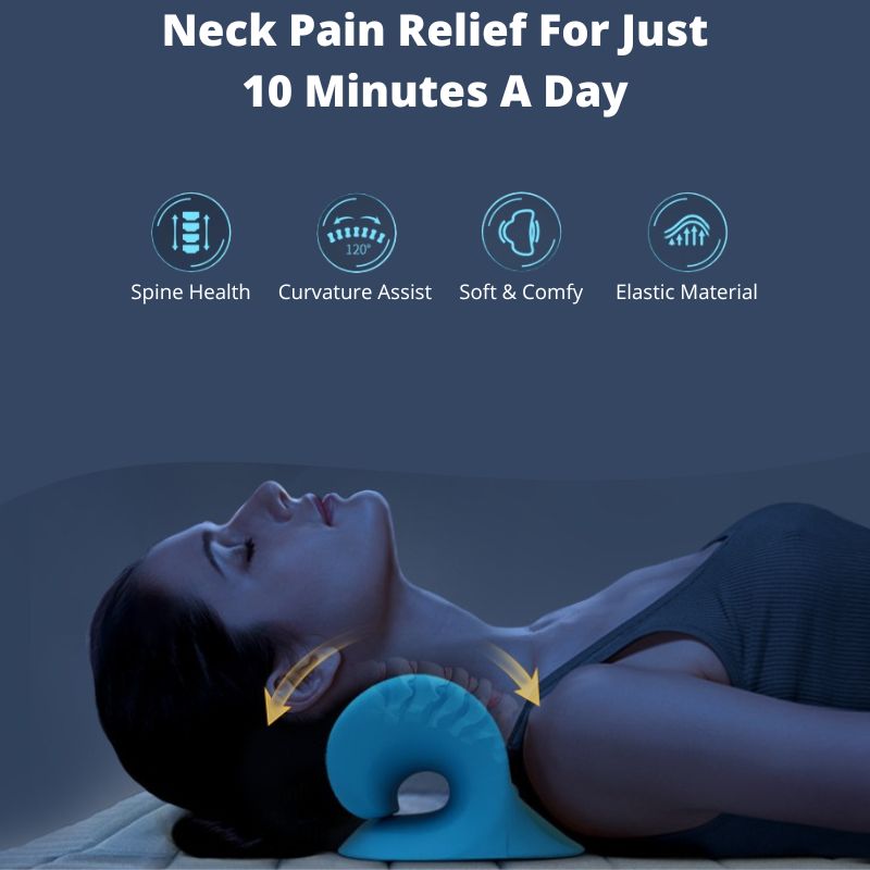 Neck Support Stretcher Cervical Chiropractic Traction Device Pillow for Pain Relief Cervical Spine Alignment