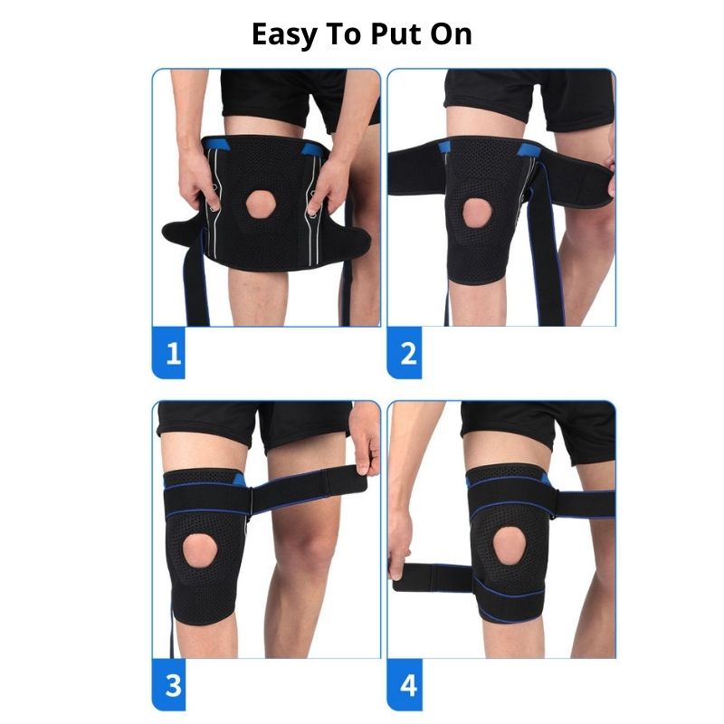 Knee Brace with Side Stabilizers for Support & Stability