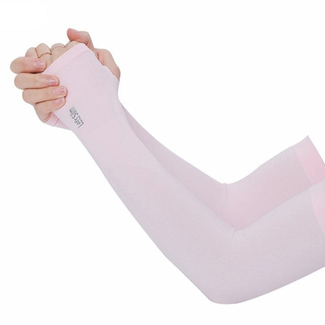 2Pcs Unisex Cooling Arm Sleeves Sports Running UV Sun Protection Outdoor Men Fishing Cycling Sleeves Unisex