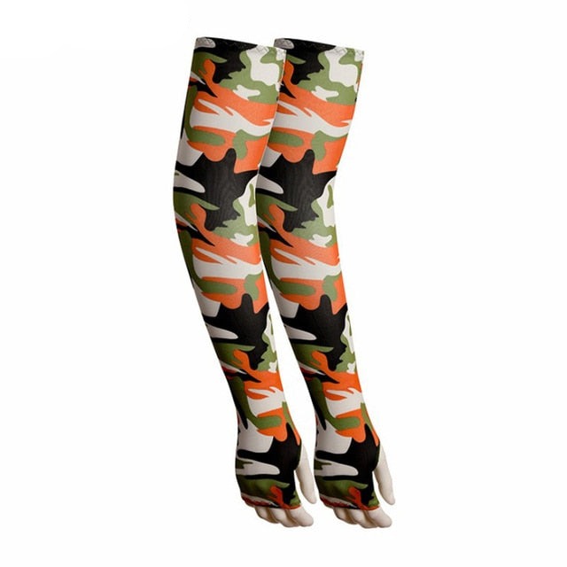 2Pcs Unisex Cooling Arm Sleeves Sports Running UV Sun Protection Outdoor Men Fishing Cycling Sleeves Unisex