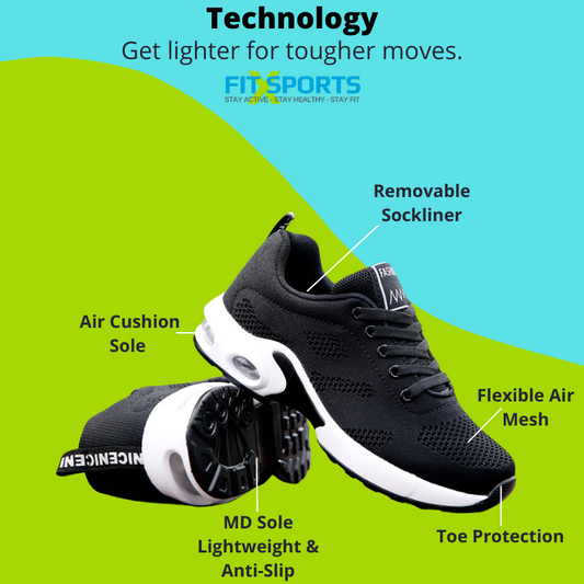 Women's Air Cushion Running Shoes Lightweight Walking & Training Sneakers