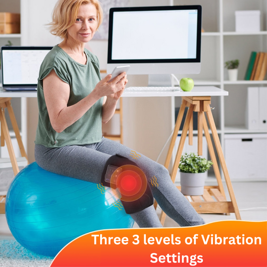 Rechargeable Heated Knee Wrap with Vibration – Adjustable Fit