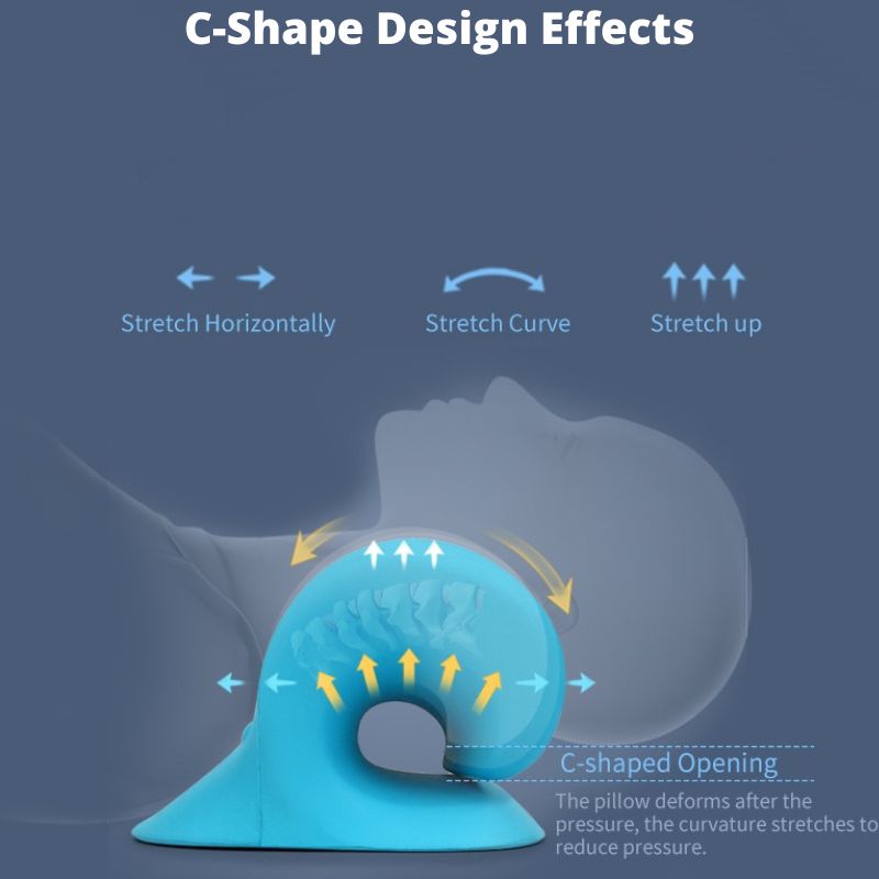 Neck Support Stretcher Cervical Chiropractic Traction Device Pillow for Pain Relief Cervical Spine Alignment