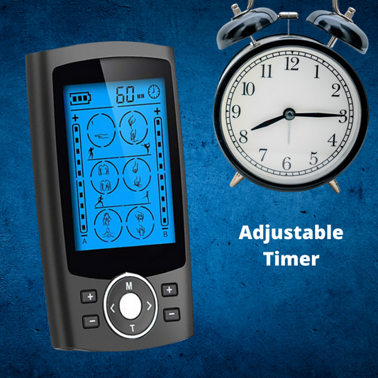 36-Mode Dual Channel Electric Muscle Stimulator with LCD