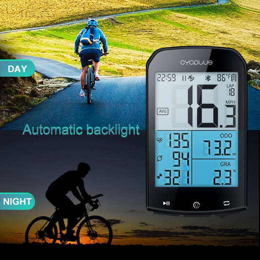 Bike Computer With Heart Rate Sensor 2.9 inch LCD Screen GPS Wireless Odometer Speedometer