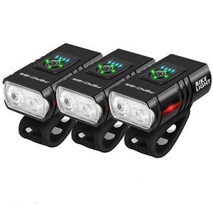 Bright LED Bike Light Rechargeable With Tail Light Option