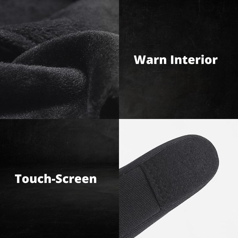 Touch Screen Cycling Gloves Thermal Bike Gloves Windproof Water Resistant Non-Slip Driving Hiking Unisex