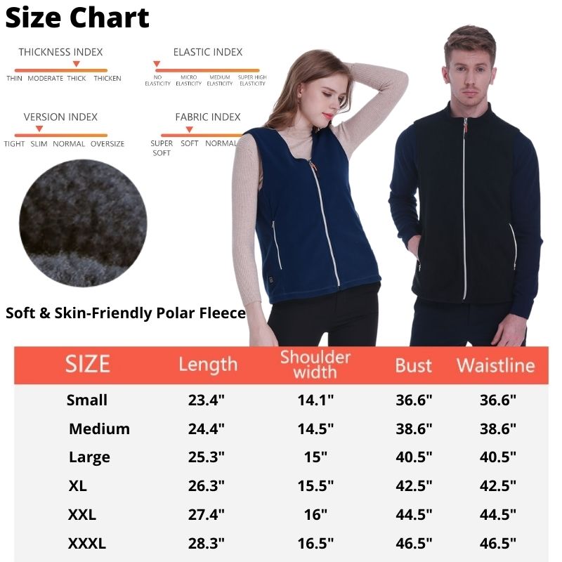 Heated Vest 5 Heating Zones 3 Heating Levels Lightweight Heated Jacket Unisex