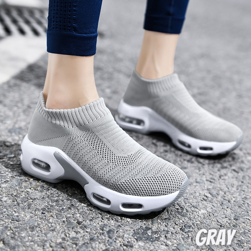 Women's Walking Shoes Fashionable Women's Running Shoes Air Shoes Breathable Slip-On Sneakers